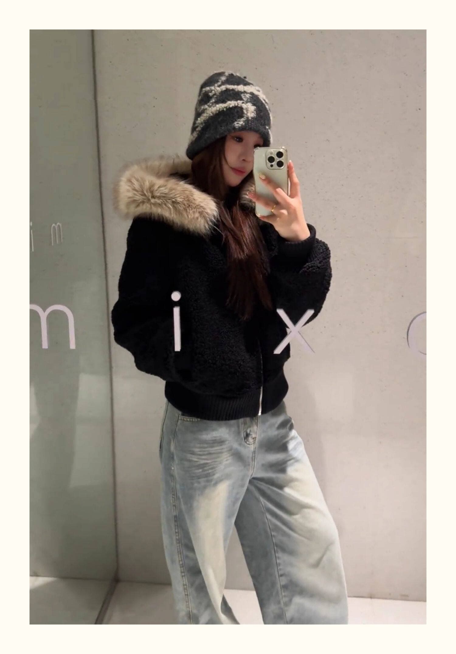 양털 털이 있는 모피 칼라 면 의류 여성 작은 키 겨울 새로운 느긋한 바람 루즈핏 쇼트 스타일 면 옷 재킷 목화 진딧물 여성 이미지 3