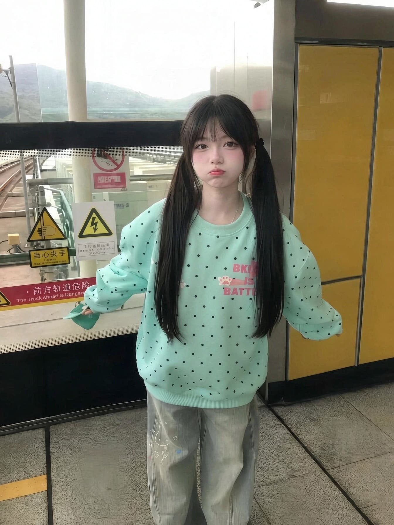 2026 순수한 Mianhua 면 복합 얇은 스타일 털이 있는 도트 무늬 가져 가라. 라운드 넥 후드티 여성 상세 이미지 3