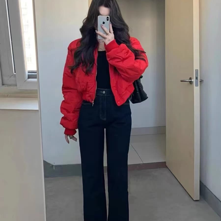 재킷 면 의류 야구 유니폼 레트로 느긋한 부드러운 여성 가을 스웨터 오픈 가디건 루즈핏 외부 가져 가라. 쇼트 스타일 다운 외투 이미지 2