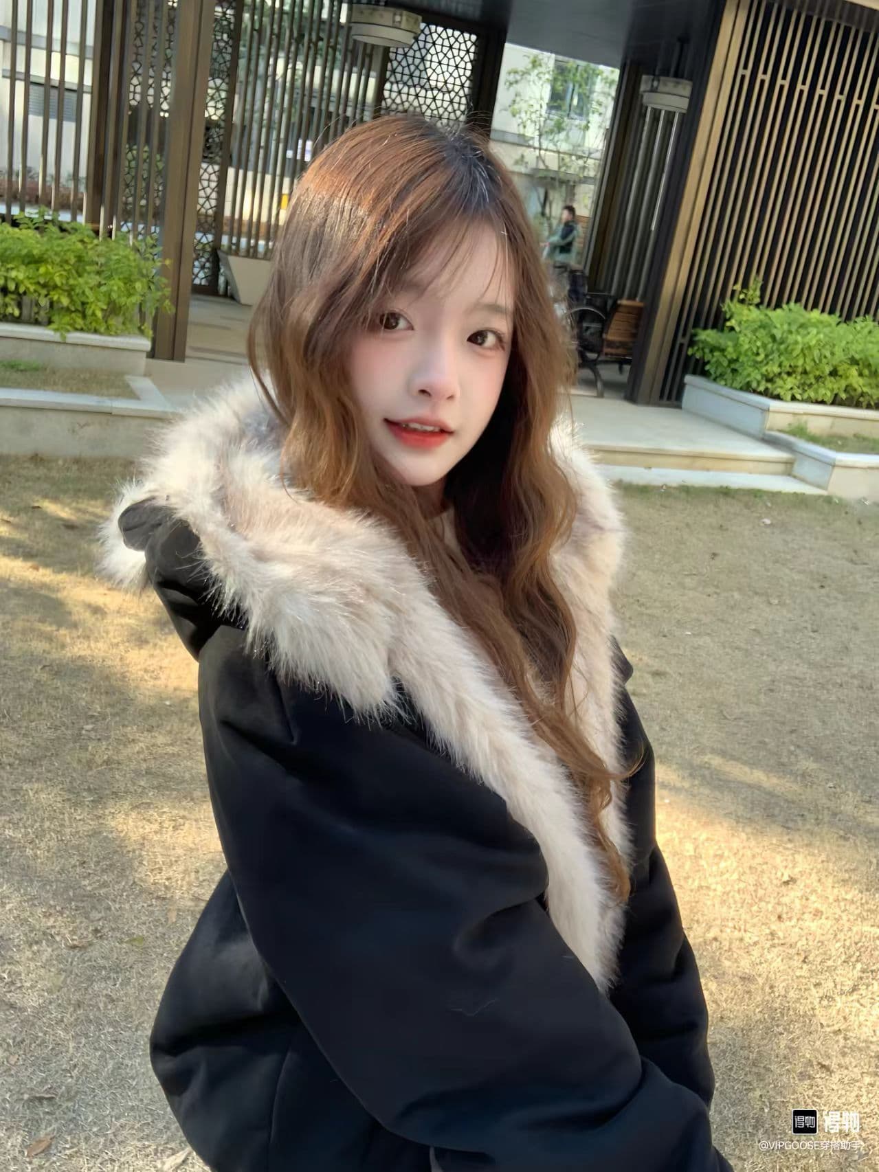 한국 스타일 달콤한 차가운 바람 고양이 귀 모피 칼라 후드 검정색 솜을 넣은 보온 면 옷 여성 겨울 새로운 다용도 면 옷 트렌디 상세 이미지 6