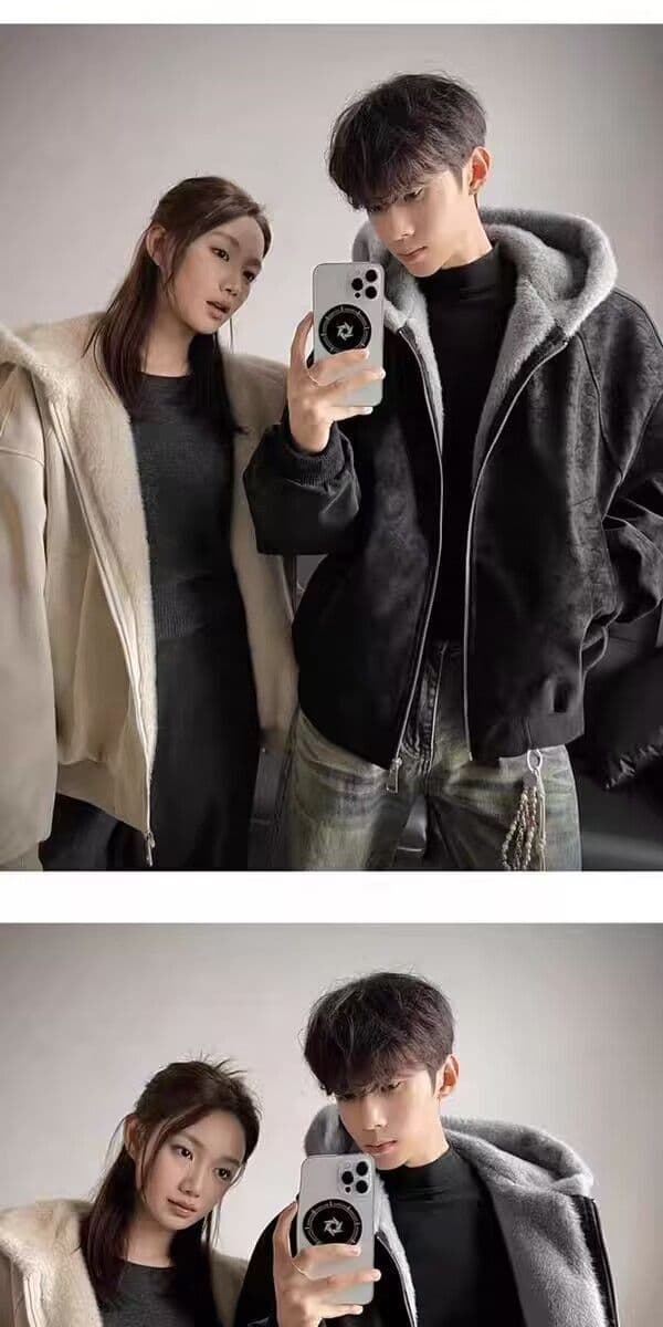 2026 겨울 새로운 목화 진딧물 좌 산 조각 오토바이 털이 있고 두꺼운 야외 방풍 커플 면 옷 皮棉 외투 상세 이미지 6