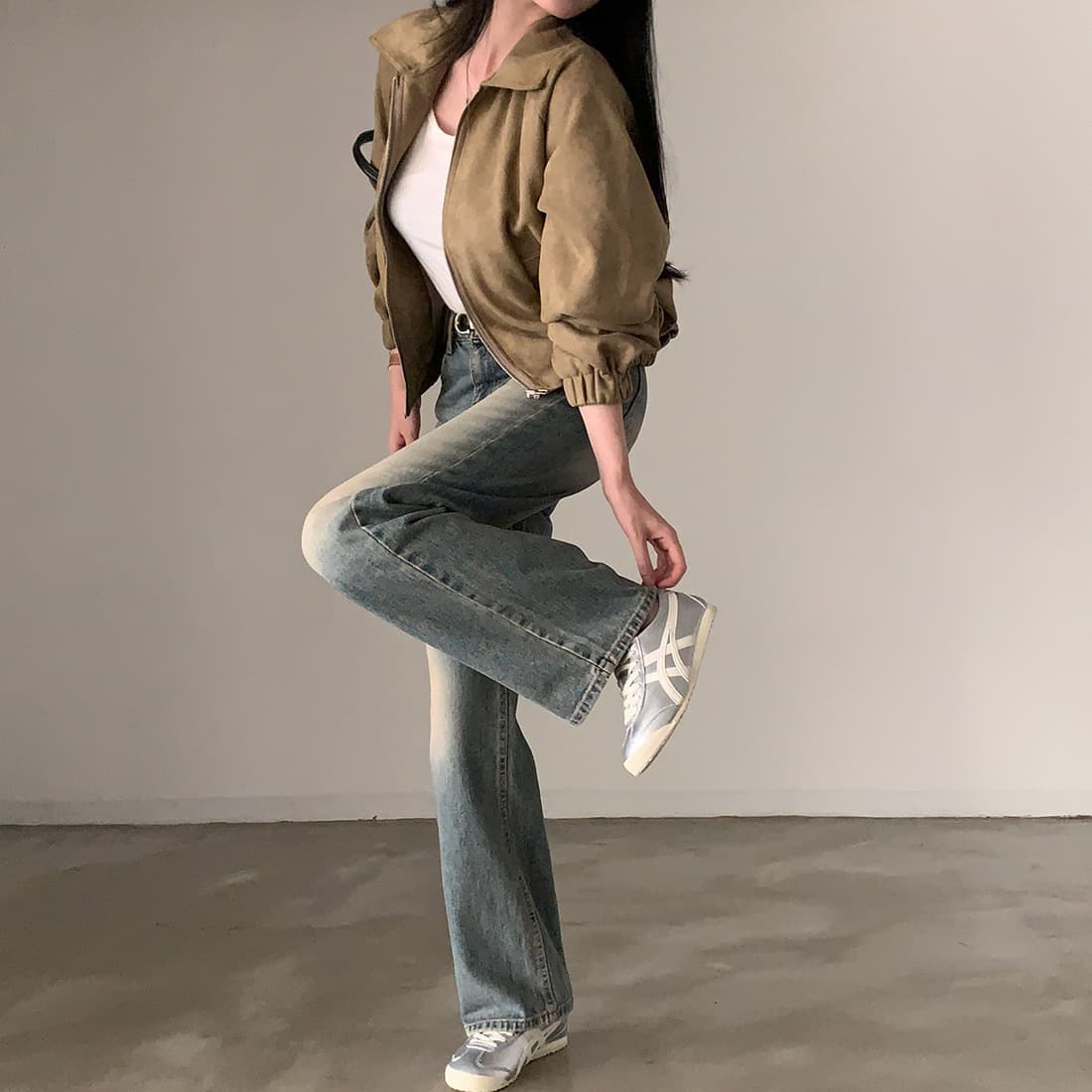 한국 chic 가을 프랑스식 레트로 폴로 칼라 당겨서 사슬 플러시 표면 센스 루즈핏 다용도 긴팔 쇼트 스타일 재킷 재킷 상세 이미지 8