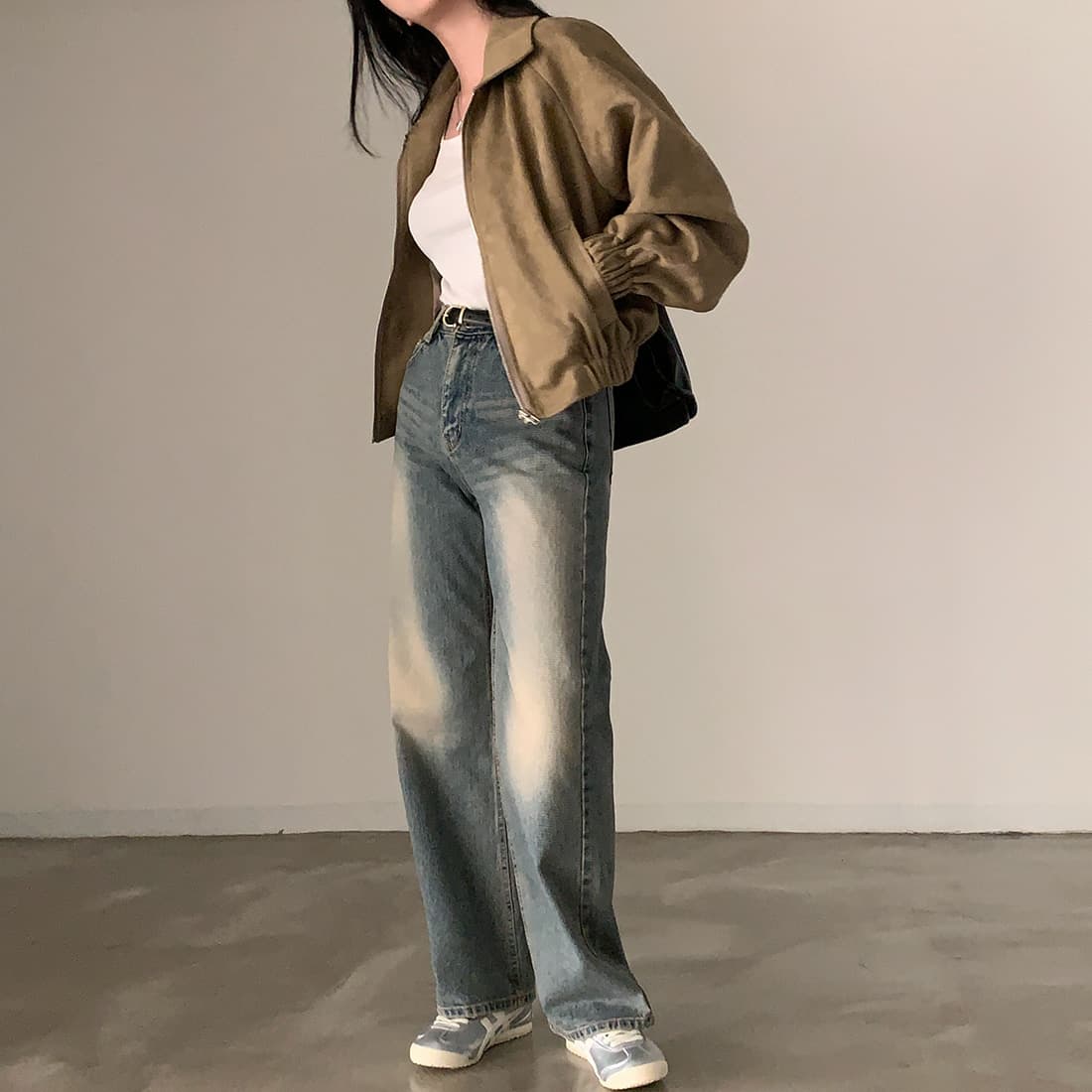 한국 chic 가을 프랑스식 레트로 폴로 칼라 당겨서 사슬 플러시 표면 센스 루즈핏 다용도 긴팔 쇼트 스타일 재킷 재킷 상세 이미지 9