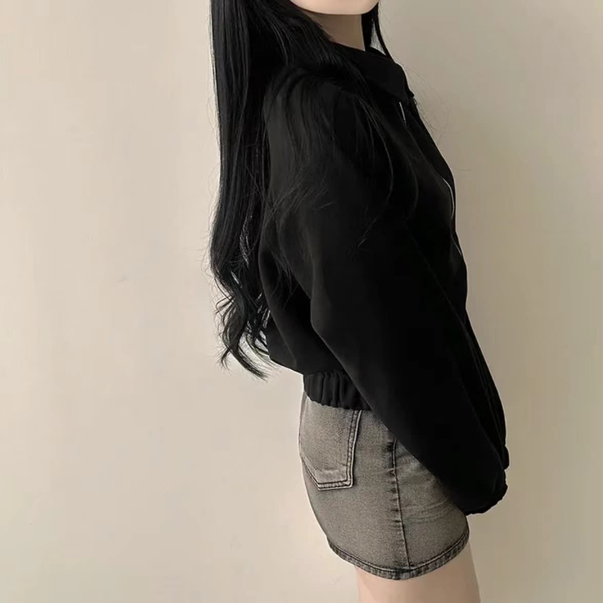 한국 chic 가을 프랑스식 레트로 폴로 칼라 당겨서 사슬 플러시 표면 센스 루즈핏 다용도 긴팔 쇼트 스타일 재킷 재킷 상세 이미지 16