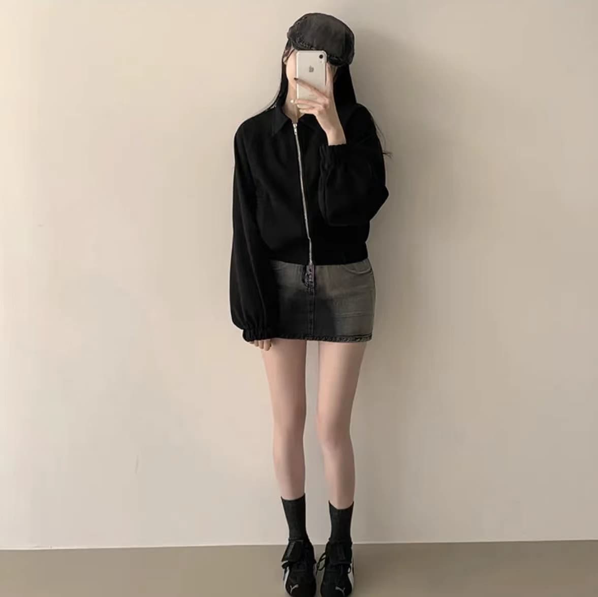 한국 chic 가을 프랑스식 레트로 폴로 칼라 당겨서 사슬 플러시 표면 센스 루즈핏 다용도 긴팔 쇼트 스타일 재킷 재킷 상세 이미지 18