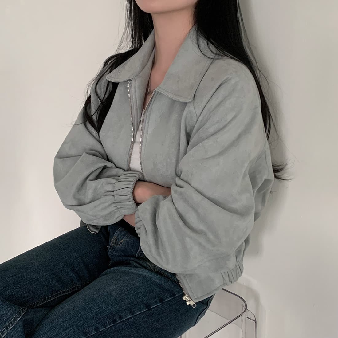 한국 chic 가을 프랑스식 레트로 폴로 칼라 당겨서 사슬 플러시 표면 센스 루즈핏 다용도 긴팔 쇼트 스타일 재킷 재킷 상세 이미지 29