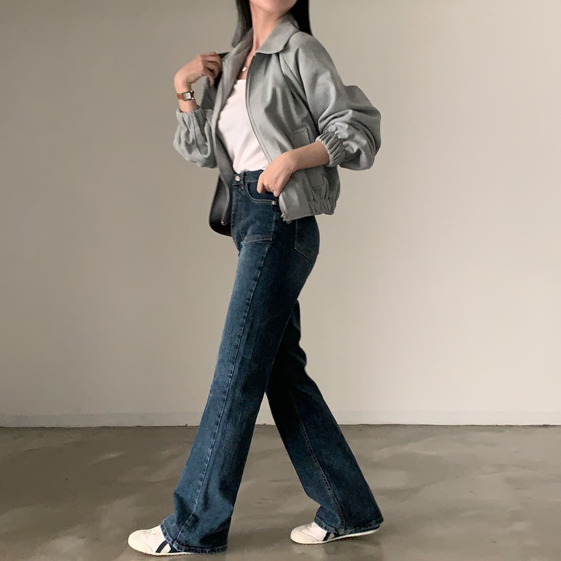 한국 chic 가을 프랑스식 레트로 폴로 칼라 당겨서 사슬 플러시 표면 센스 루즈핏 다용도 긴팔 쇼트 스타일 재킷 재킷 상세 이미지 31