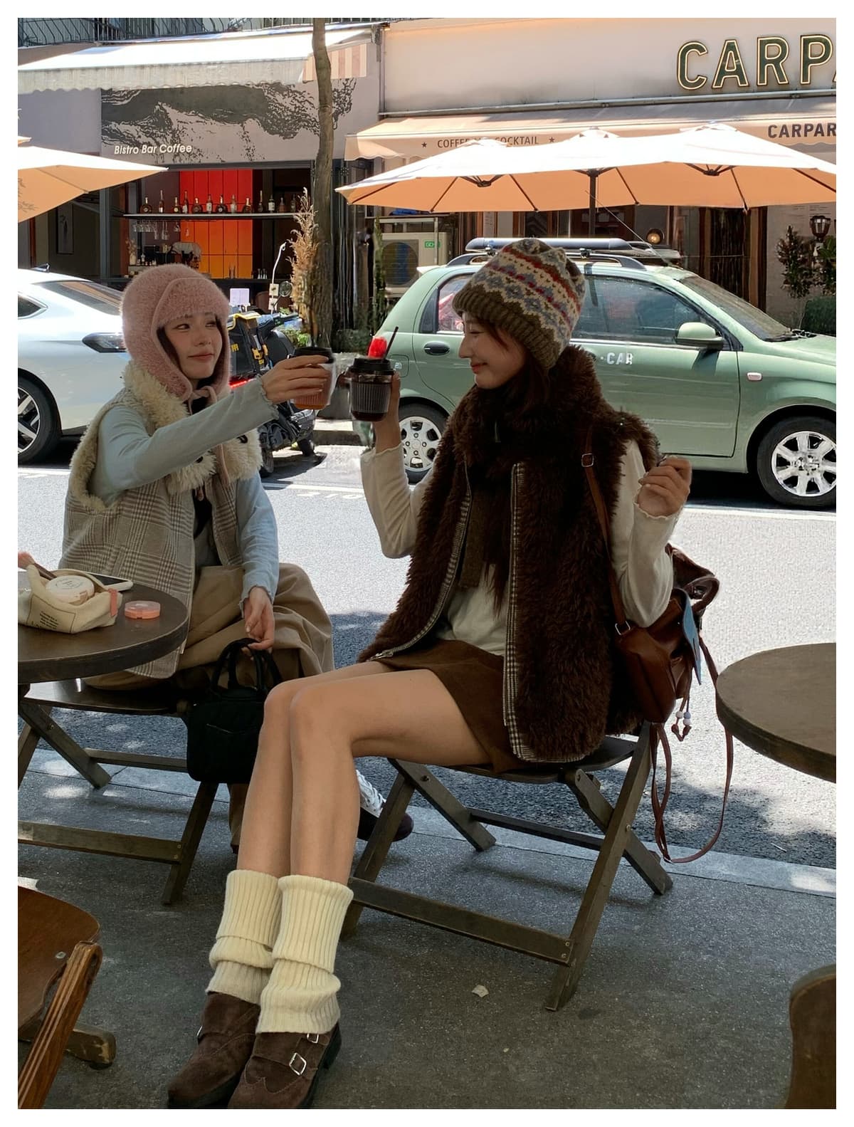 실사 가을 겨울 새로운 양면 착용 천 그리드 버드 폴로 칼라 플리스 면 옷 베스트 조끼 여성 보온 한 부서 재킷 상세 이미지 17
