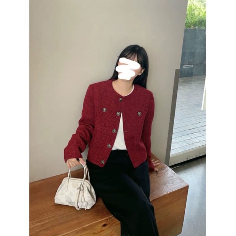 작은 샤넬 스타일 여성 코트 가을 새로운 프랑스식 명문 여성 품격 고급 센스 디자인 센스 레트로 쇼트 스타일 맨위 상세 이미지 5