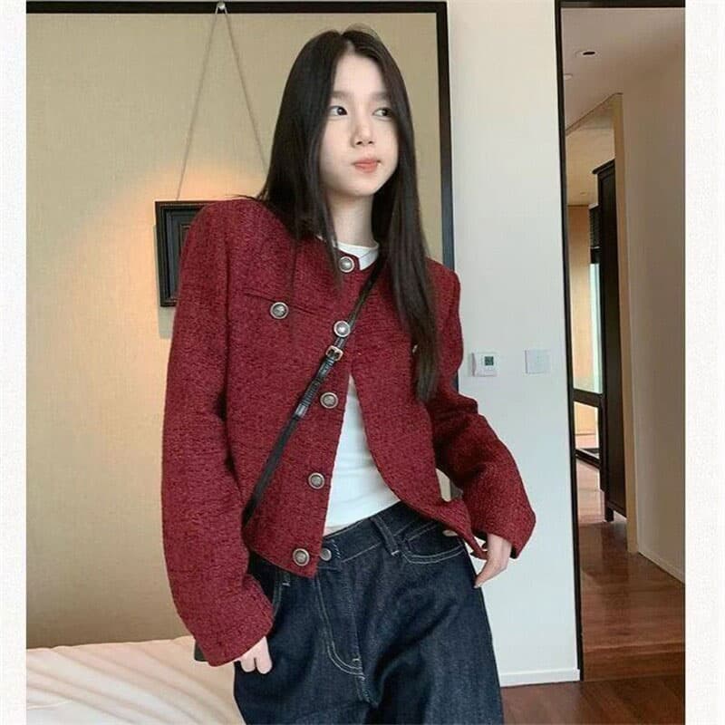작은 샤넬 스타일 여성 코트 가을 새로운 프랑스식 명문 여성 품격 고급 센스 디자인 센스 레트로 쇼트 스타일 맨위 상세 이미지 9