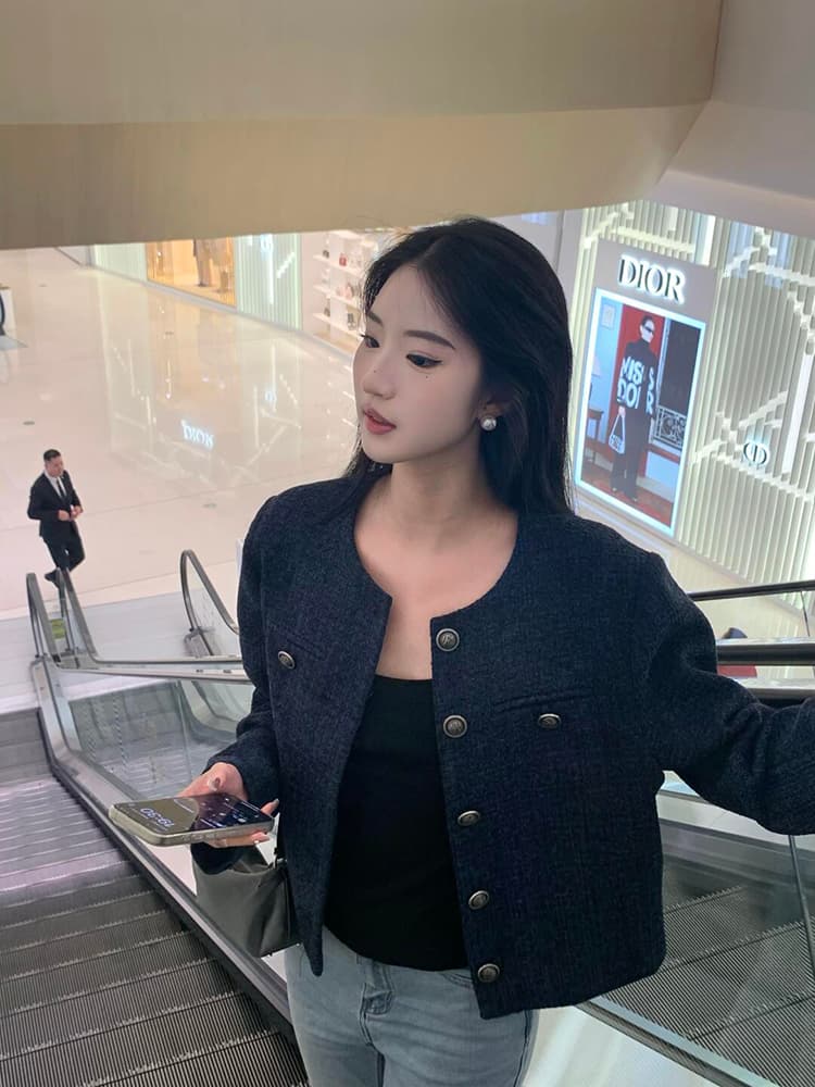 작은 샤넬 스타일 여성 코트 가을 새로운 프랑스식 명문 여성 품격 고급 센스 디자인 센스 레트로 쇼트 스타일 맨위 상세 이미지 19