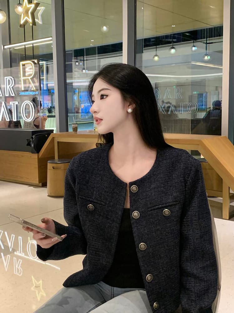 작은 샤넬 스타일 여성 코트 가을 새로운 프랑스식 명문 여성 품격 고급 센스 디자인 센스 레트로 쇼트 스타일 맨위 상세 이미지 21
