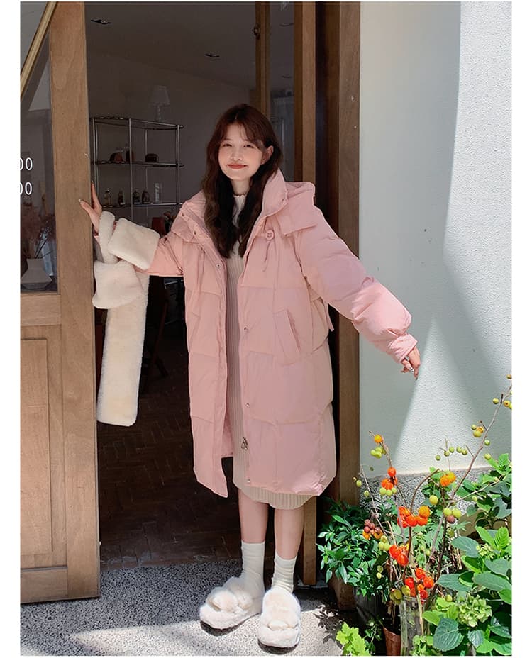 새로운 한 부서 면 의류 여성 2026 겨울 무릎 아래 후드 다용도 루즈핏 빅 사이즈 면 옷 두꺼운 재킷 트렌디 상세 이미지 11