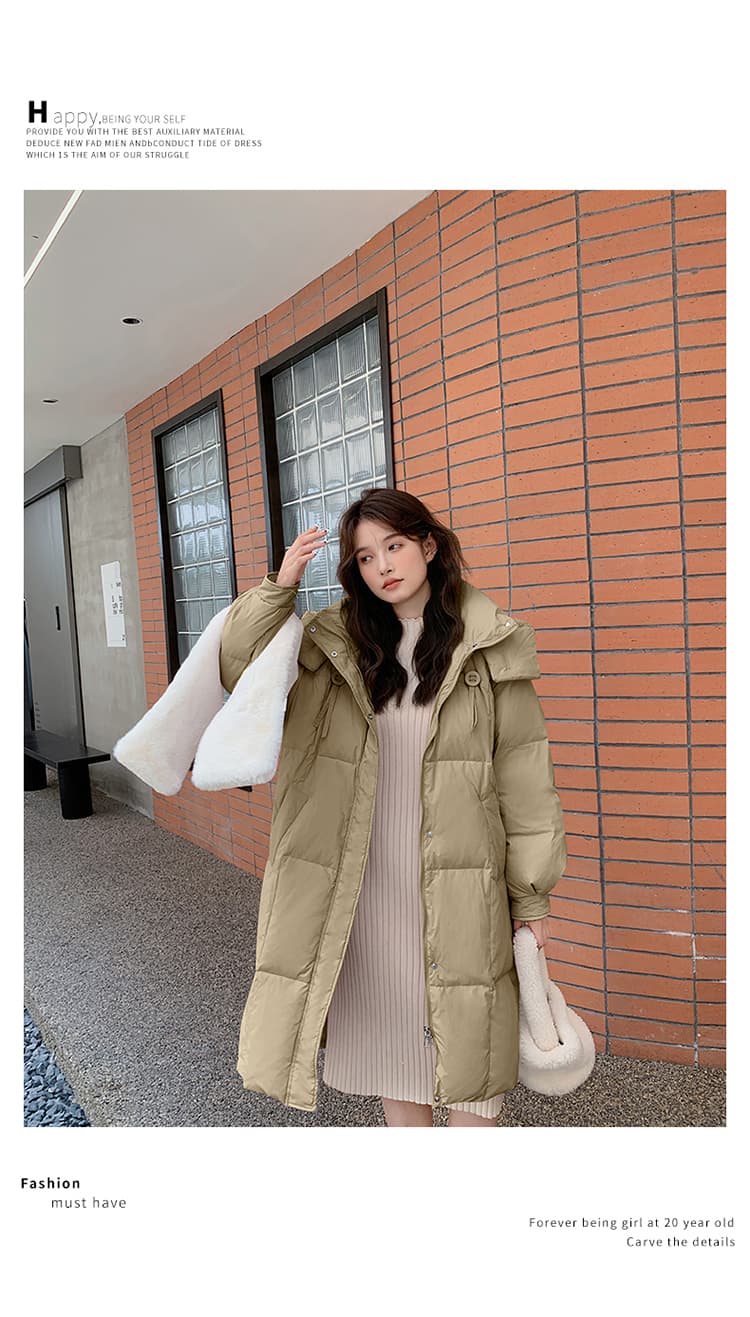 새로운 한 부서 면 의류 여성 2026 겨울 무릎 아래 후드 다용도 루즈핏 빅 사이즈 면 옷 두꺼운 재킷 트렌디 상세 이미지 22