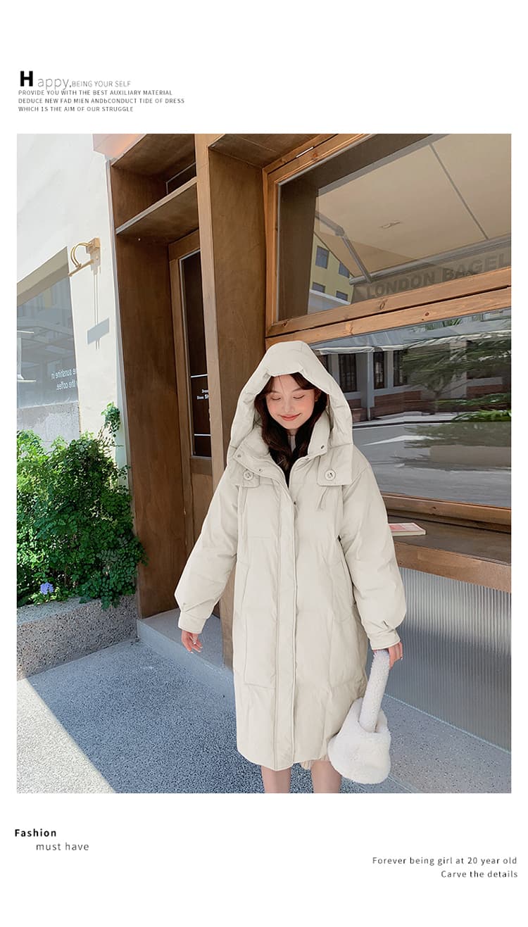 새로운 한 부서 면 의류 여성 2026 겨울 무릎 아래 후드 다용도 루즈핏 빅 사이즈 면 옷 두꺼운 재킷 트렌디 상세 이미지 25