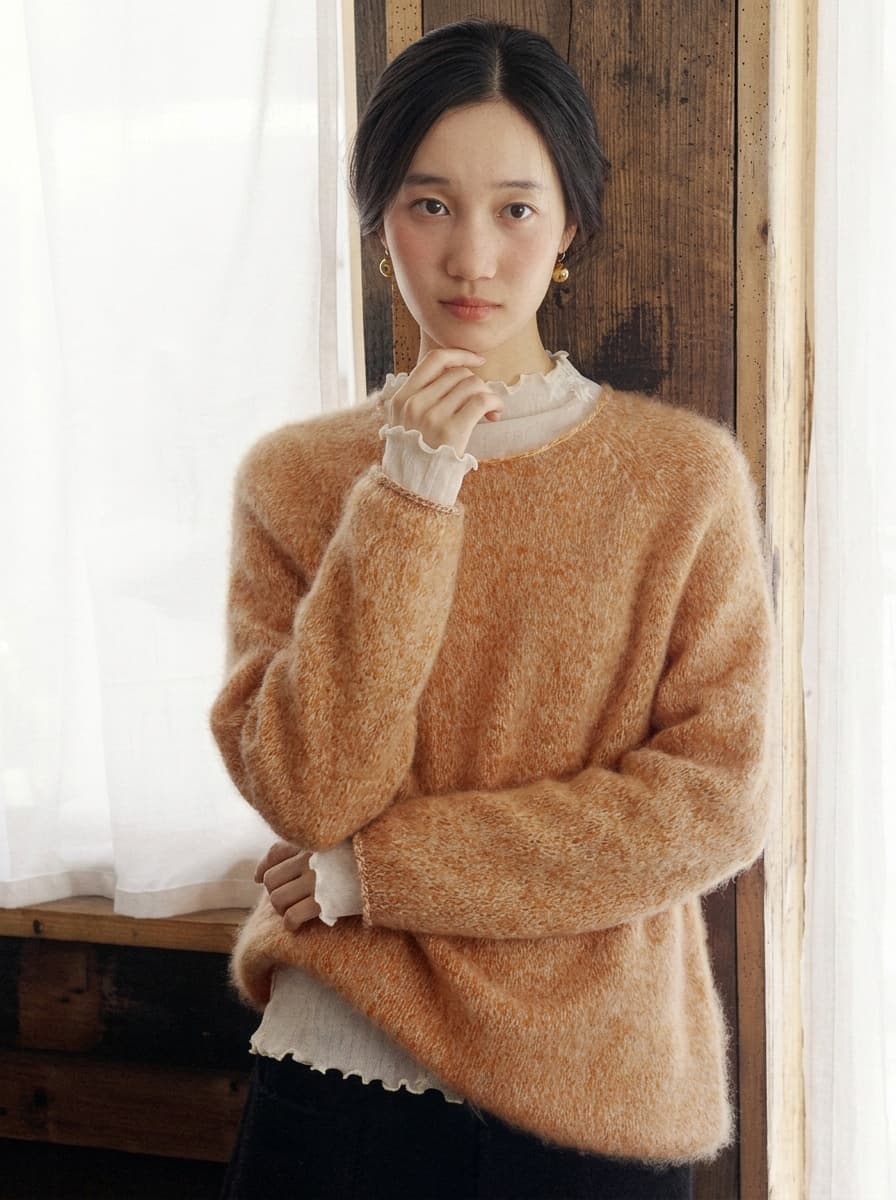 부드러운 바람 레이스 자수 긴팔 기본 셔츠 여성 반하이넥 몸매 가꾸기 슬림해 보이는 망사 인사이드 가져 가라. 품격 맨위 상세 이미지 3