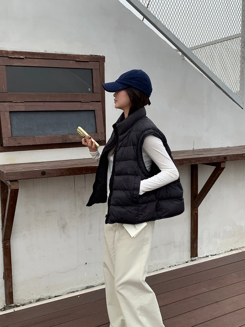 화이트 덕 다운 한국 스타일 빅 사이즈 갈비 살 섹션 다운 재킷 조끼 여자 가을 겨울 지방 mm 패션 패치워크 스탠드 칼라 민소매 어깨 상세 이미지 17