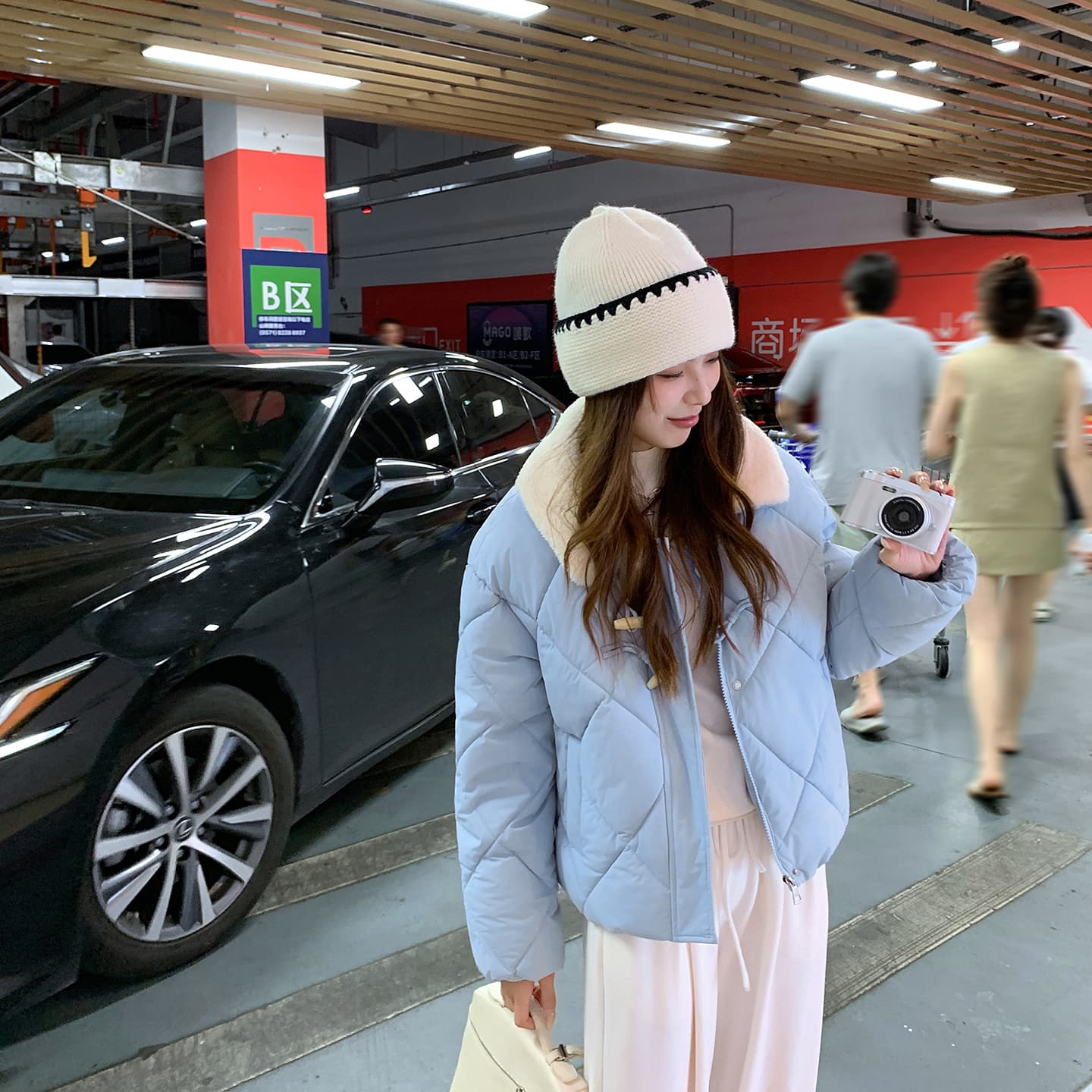 한 부서 가을 겨울철 새로운 폴로 칼라 작은 키 아래 면화 의류 여성 다용도 루즈핏 작은 키 캐주얼 면 옷 재킷 이미지 2