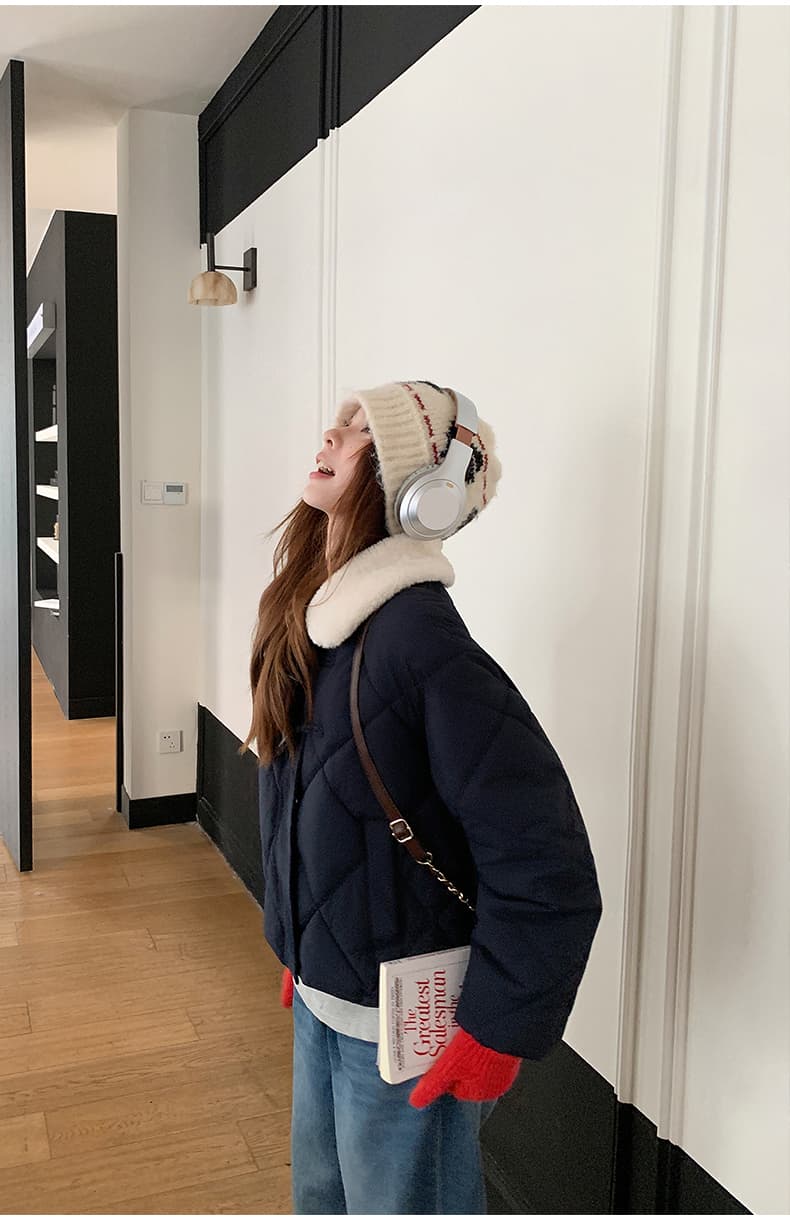 한 부서 가을 겨울철 새로운 폴로 칼라 작은 키 아래 면화 의류 여성 다용도 루즈핏 작은 키 캐주얼 면 옷 재킷 상세 이미지 39