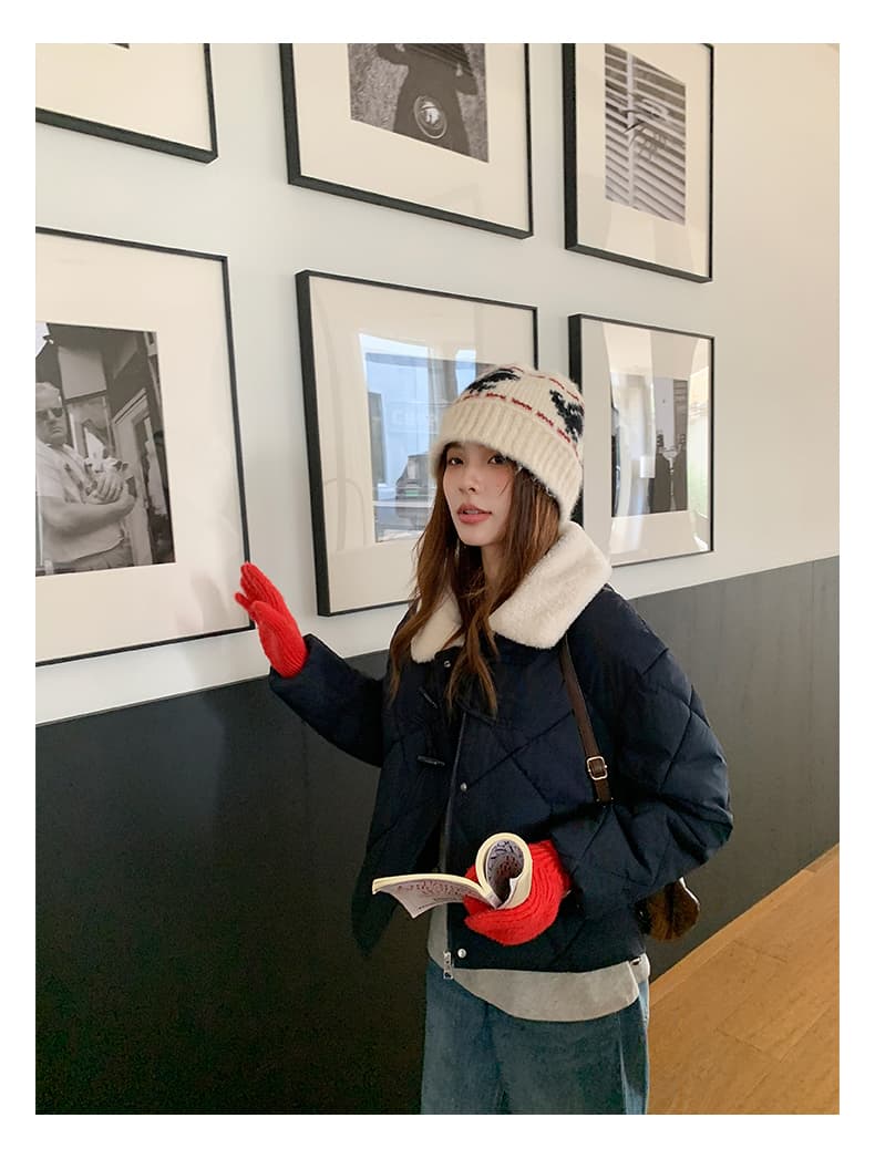 한 부서 가을 겨울철 새로운 폴로 칼라 작은 키 아래 면화 의류 여성 다용도 루즈핏 작은 키 캐주얼 면 옷 재킷 상세 이미지 46