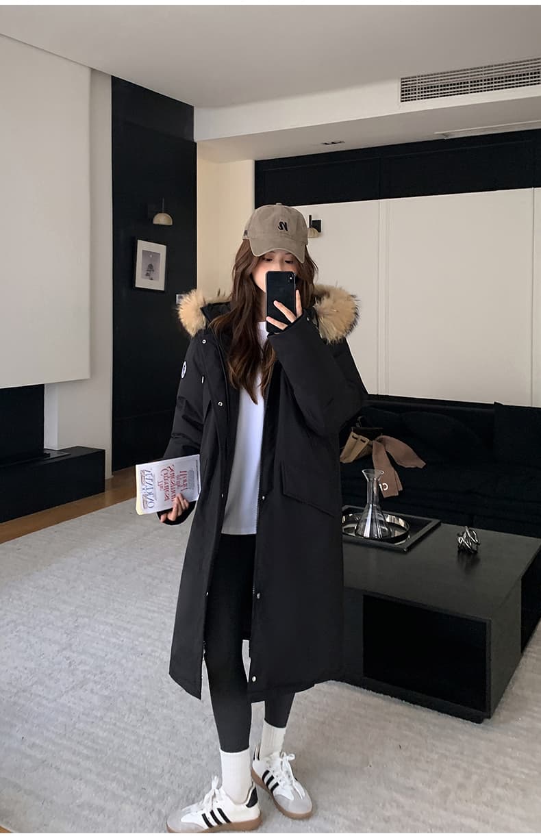2026 겨울 새로운 면 의류 여자 중간 롱 코트 무릎 아래 워크웨어 목화 진딧물 빅 사이즈 두꺼운 루즈핏 겨울 의류 면 옷 재킷 상세 이미지 38