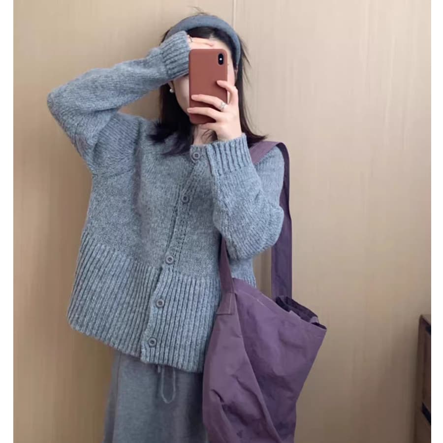 사탕 색상 연령 감소 품격 스웨터 여성 코트 봄과 가을 니트 오픈 가디건 한국 스타일 부드러운 얇은 코트 이미지 3