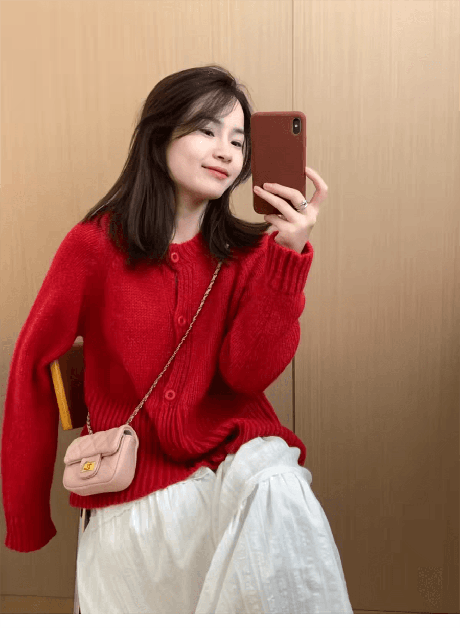 사탕 색상 연령 감소 품격 스웨터 여성 코트 봄과 가을 니트 오픈 가디건 한국 스타일 부드러운 얇은 코트 상세 이미지 15