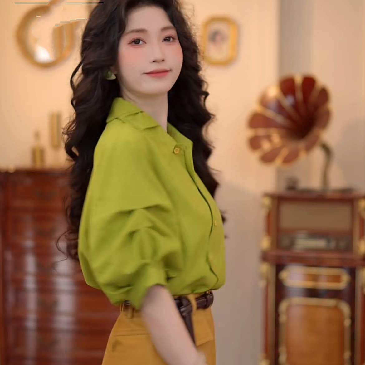 4 색 유키 안 스택 그늘 봄 여름 반팔 맨위 품격 새로운 다용도 작은 대중 셔츠 데님 반신 스커트 상세 이미지 23