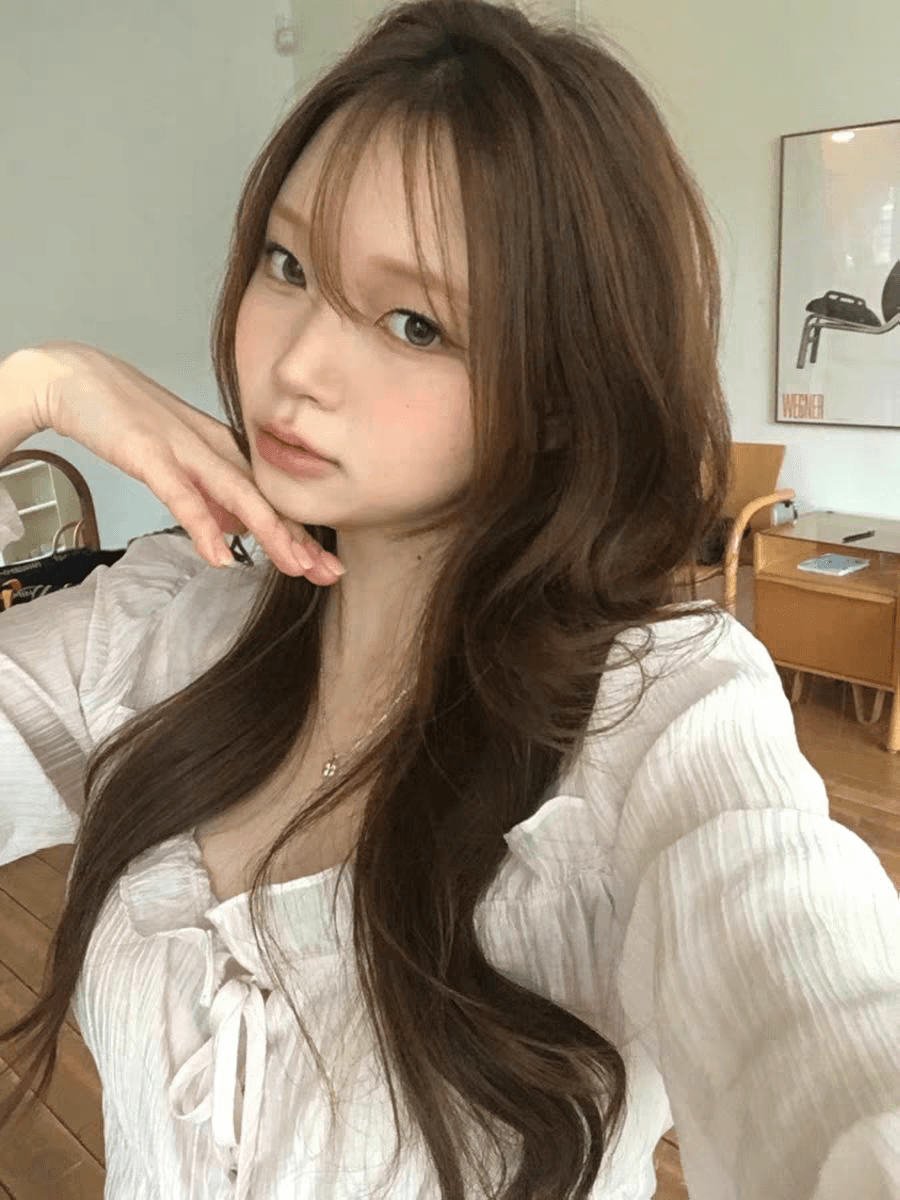 부드러운 산소 센스 달콤함 레트로 신선함 한 부서 분위기 셔츠 맨위 상세 이미지 11