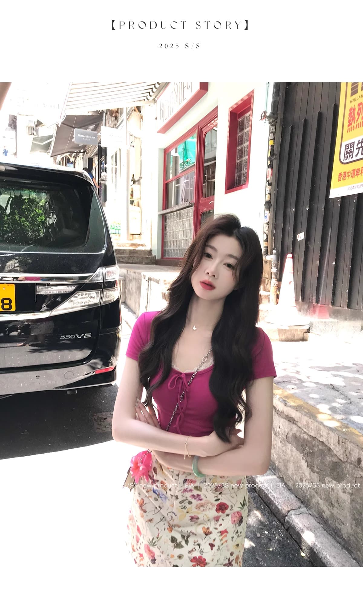 품격 반팔 티셔츠 여성 여름 달콤함 연령 감소 레이스 측면 쇼트 스타일 슬림해 보이는 맨위 상세 이미지 7