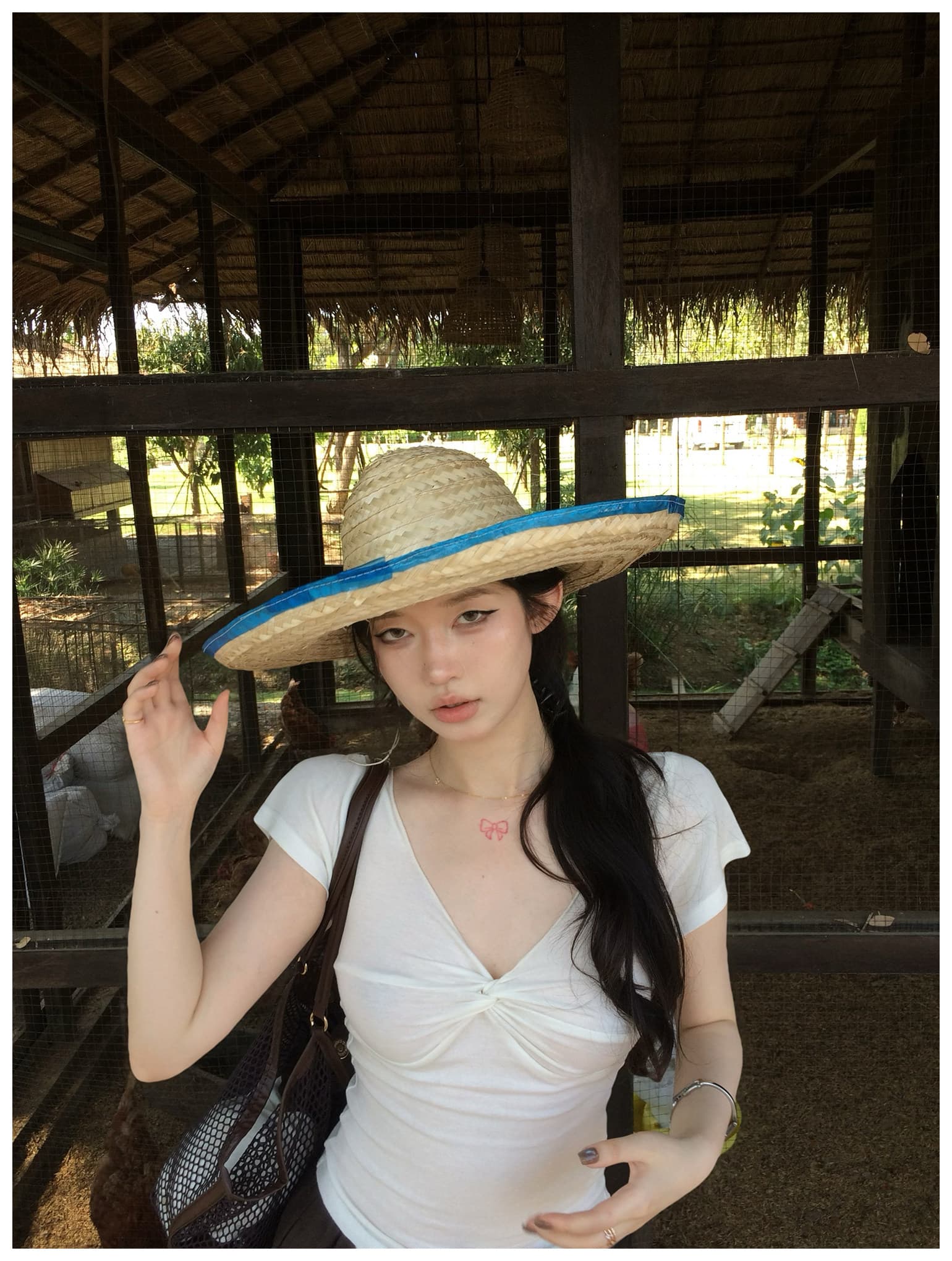 sheepland 천사 피부 2.0 일 실크 양모 V넥 비틀림 반팔 티셔츠 여성 봄 여름 느긋한 슬림해 보이는 맨위 상세 이미지 27
