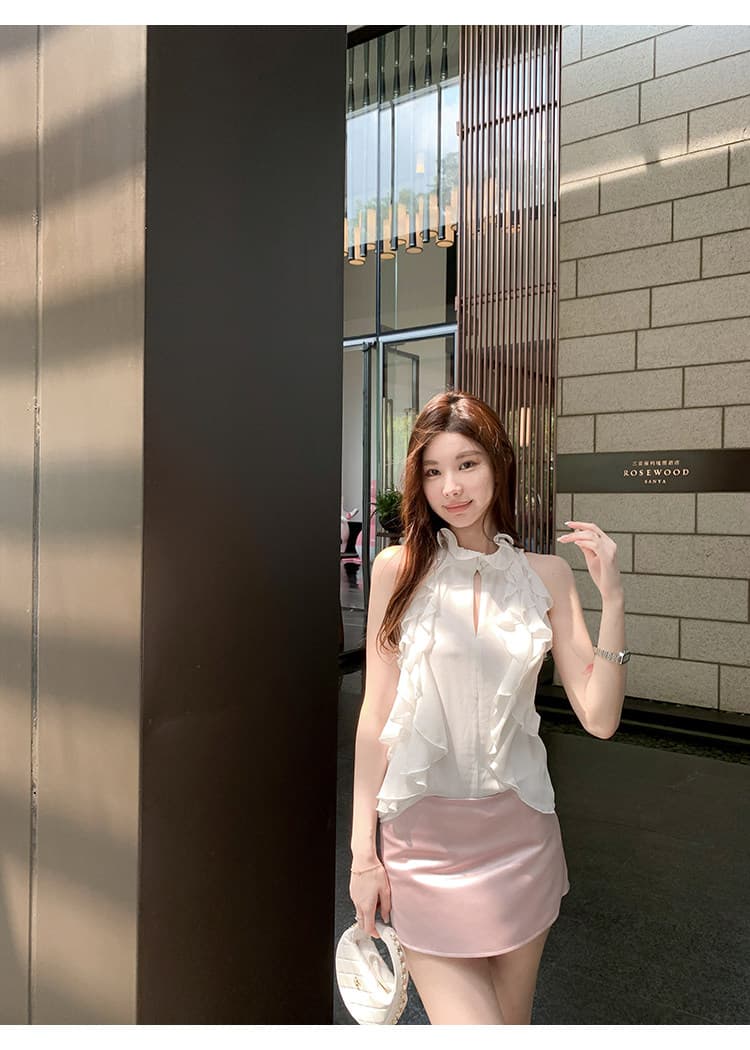 치우 고기 야오 빛 팬 사랑 안개 얼굴 단조 센스 다용도 mini 치마바지 여성 여름 로우 웨이스트 슬림해 보이는 미니멀리즘 미니 스커트 상세 이미지 4