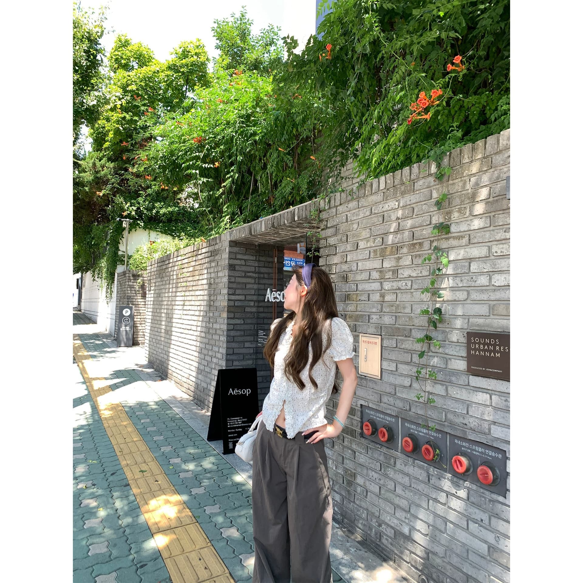 ashenonline 취리히 여름 오리지널 프린트 물 용해 여성 셔츠 V넥 슬림해 보이는 쇼트 스타일 캐주얼 맨위 여름 상세 이미지 8