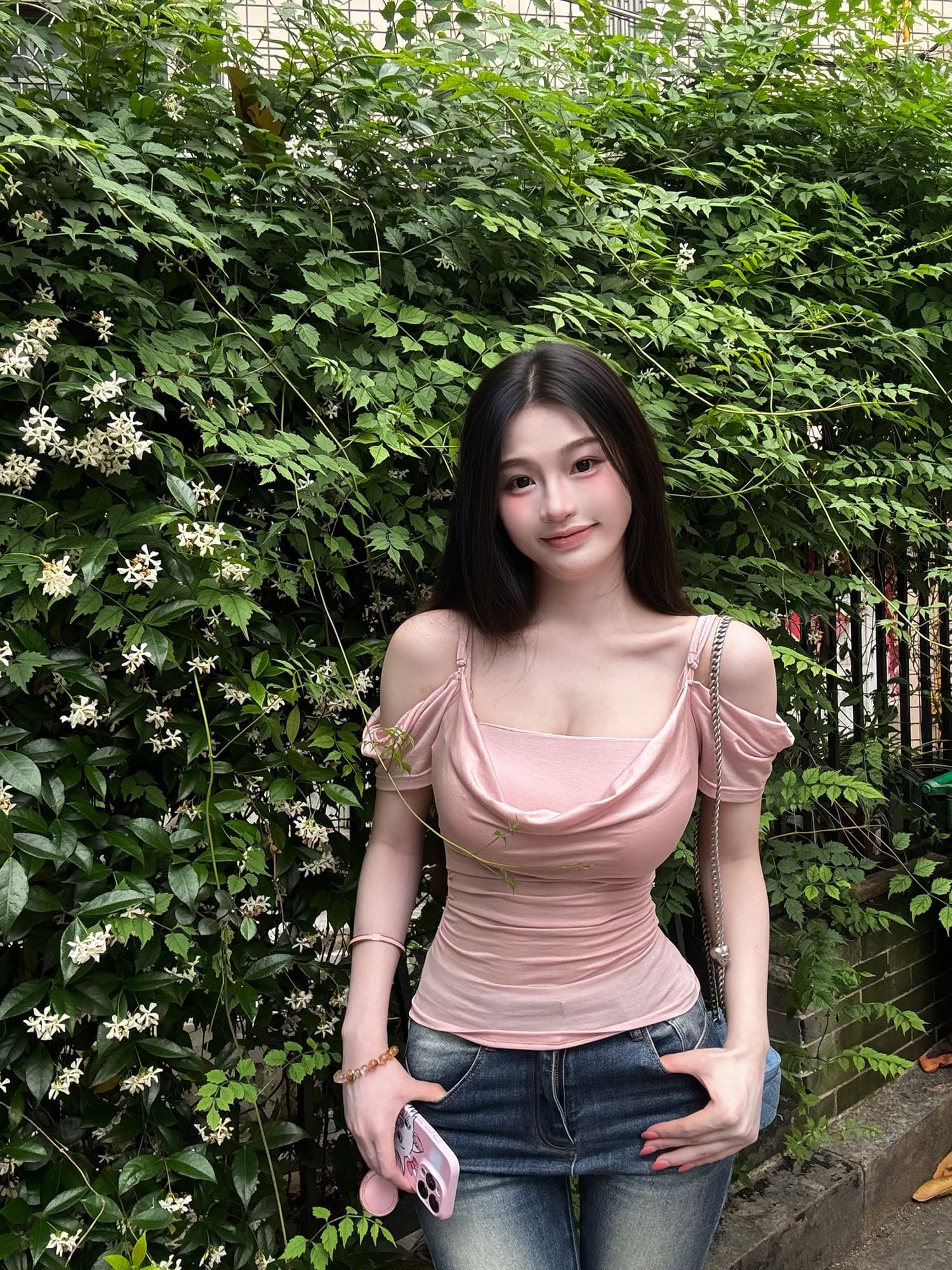 fart shop 우울한 작약 라이 경기 서울 흔들다 칼라 몸매 가꾸기 조끼 티셔츠 두 조각 여성 세트 봄 여름 맨위 이미지 3