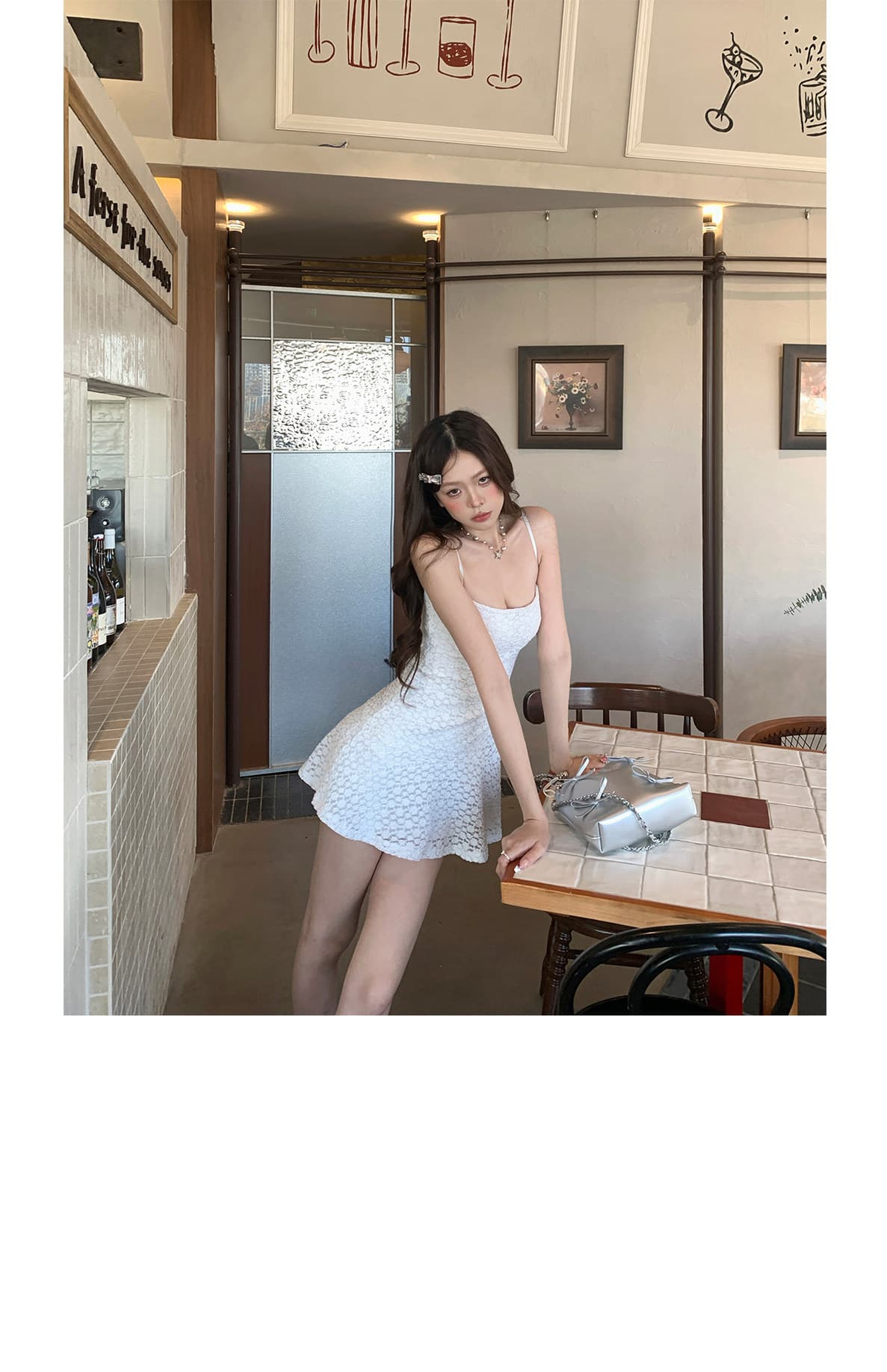 작은 한 번 아니요 한 번 한 부서 화이트 민소매 레이스 슬립 여성 드레스 2026 여름 몸매 가꾸기 한 마디 외출용 치마 상세 이미지 8