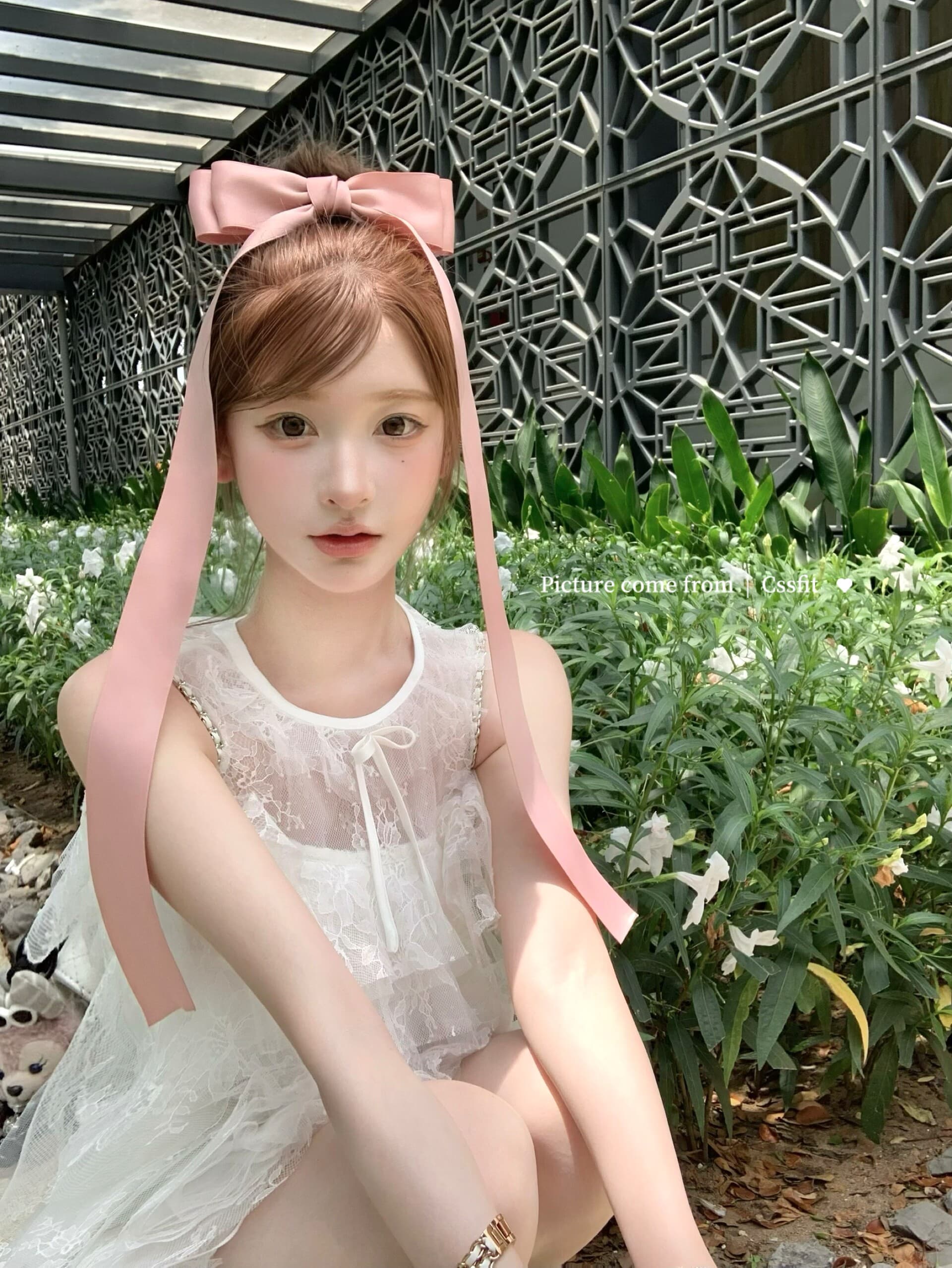 늦게 우산 우산 26 ss 시칠리아 아몬드 jor a 망사 자수 민소매 맨위 퍼프 미니 스커트 세트 상세 이미지 31