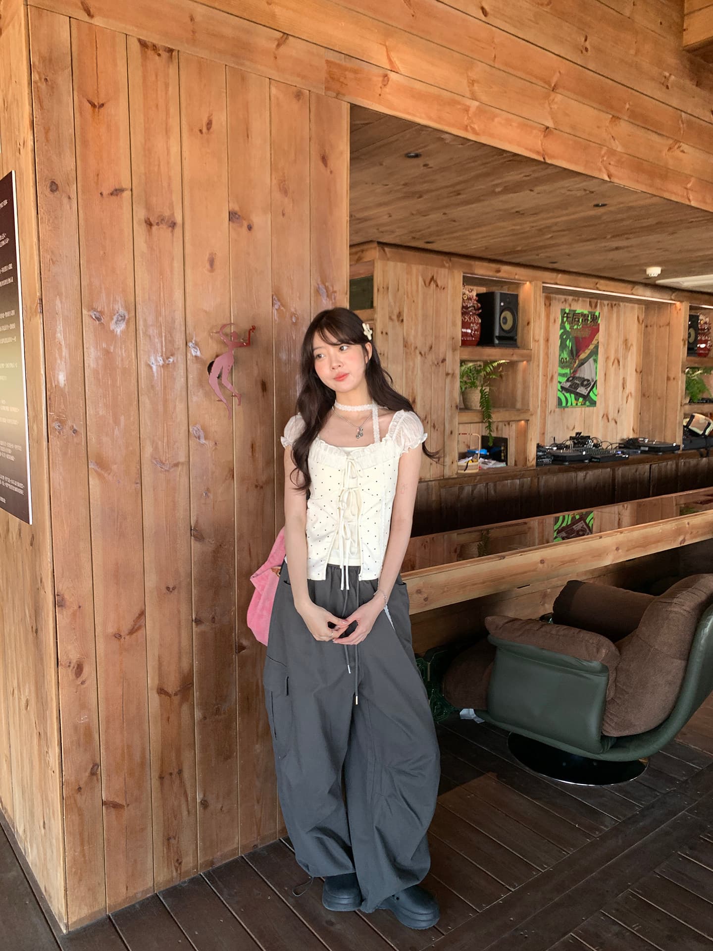 hollyii 한 부서 부드러운 몸매 가꾸기 페이크 레이어드 도트 무늬 프린트 동점 벨트 리본 맨위 2026 여름 새로운 상세 이미지 11