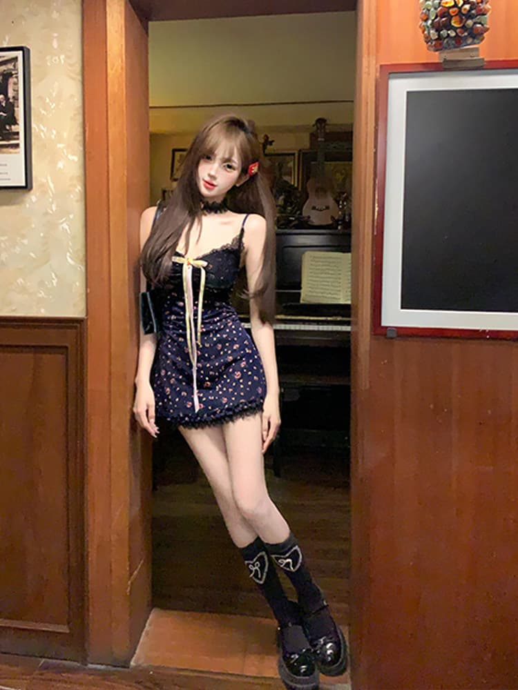 syj 슈 의류 홈 마이크로 지방 mm 순수한 욕망 바람 섹시함 핫걸 슬립 여성 드레스 레이스 조각 타이트 스커트 미니 스커트 상세 이미지 5