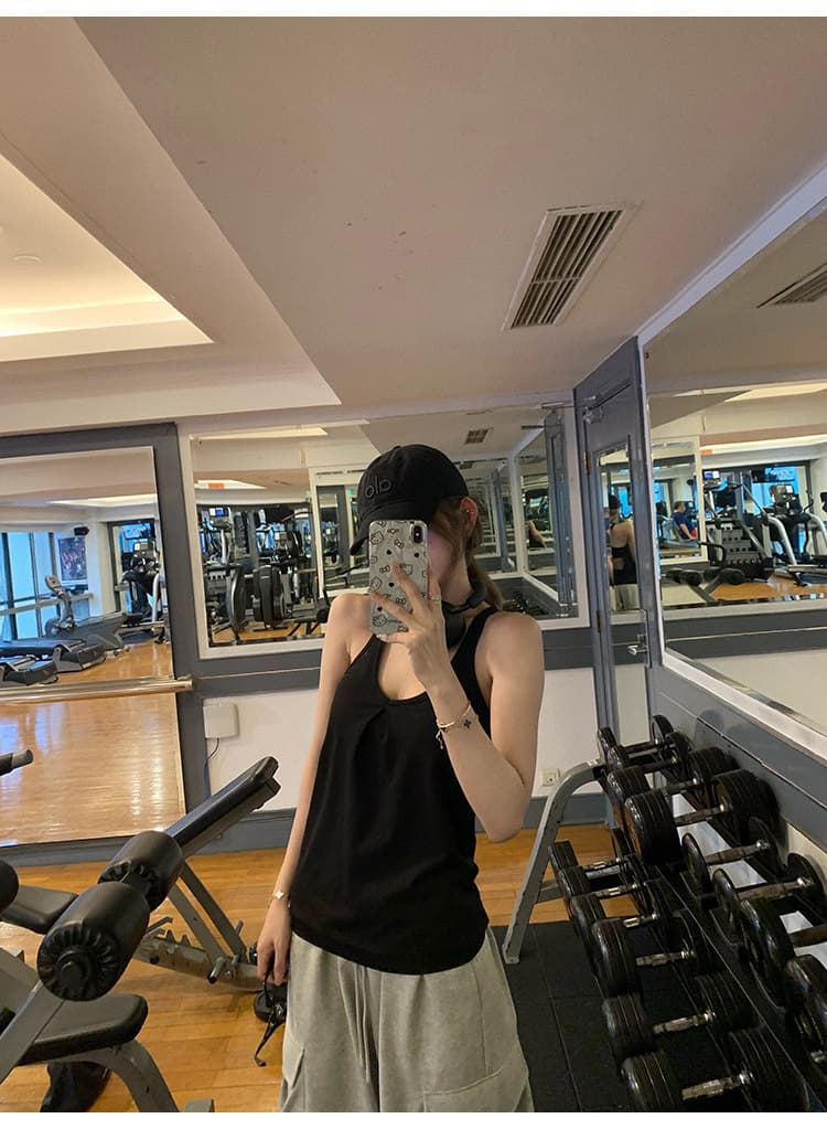 tongiiuu 커브 리모델링 V넥 단어 캐미솔 몸매 가꾸기 슬림해 보이는 맨위 여름 벨트 가슴 패드 상세 이미지 16
