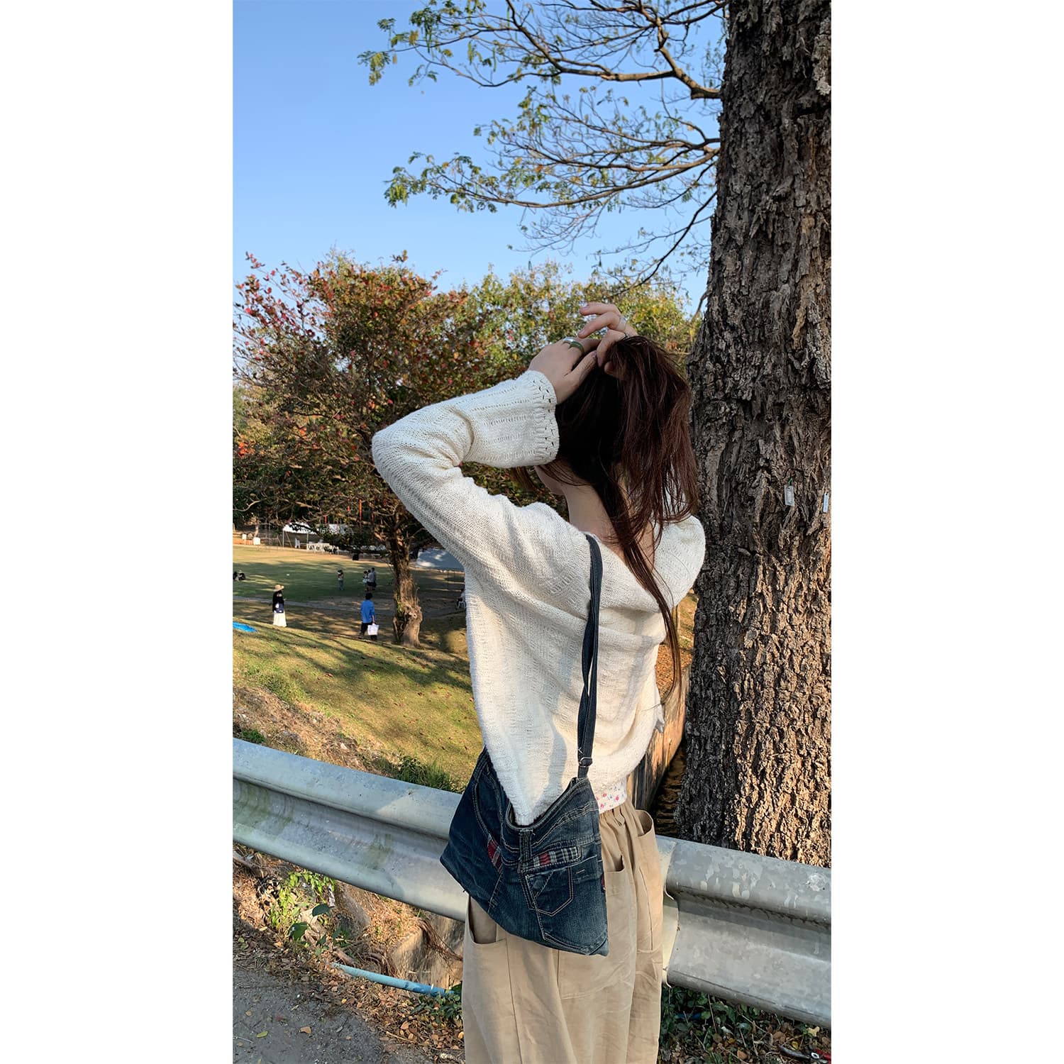 xxdeli 향기로운 향 ~ 중 배 한 부서 부드러운 바람 홀로우 아웃 니트 오픈 가디건 봄 가을 느긋한 바람 슬림해 보이는 재킷 이미지 3