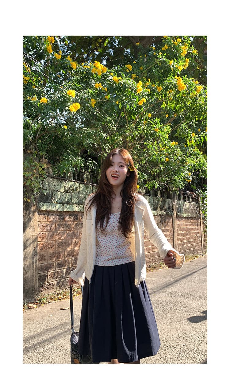 xxdeli 향기로운 향 ~ 중 배 한 부서 부드러운 바람 홀로우 아웃 니트 오픈 가디건 봄 가을 느긋한 바람 슬림해 보이는 재킷 상세 이미지 6
