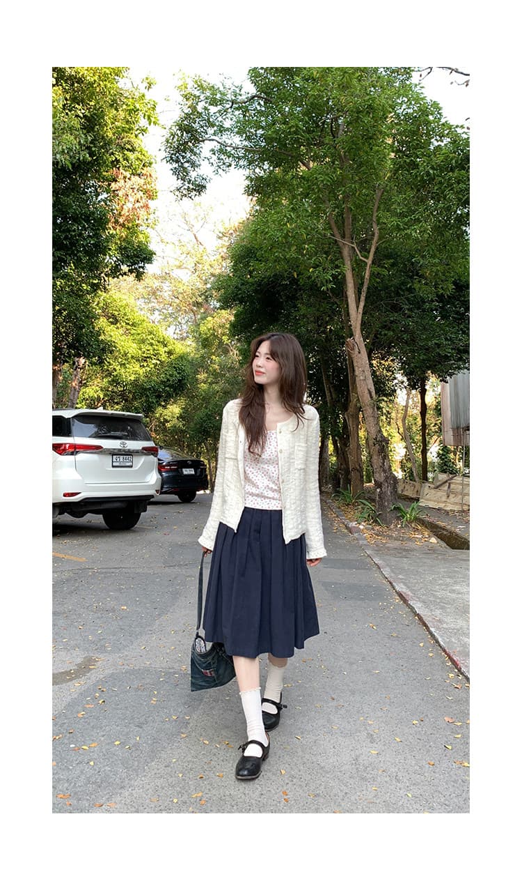xxdeli 향기로운 향 ~ 중 배 한 부서 부드러운 바람 홀로우 아웃 니트 오픈 가디건 봄 가을 느긋한 바람 슬림해 보이는 재킷 상세 이미지 15