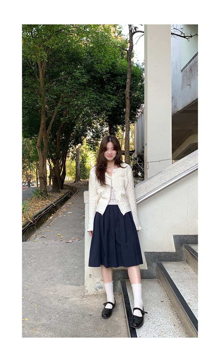 xxdeli 향기로운 향 ~ 중 배 한 부서 부드러운 바람 홀로우 아웃 니트 오픈 가디건 봄 가을 느긋한 바람 슬림해 보이는 재킷 상세 이미지 16