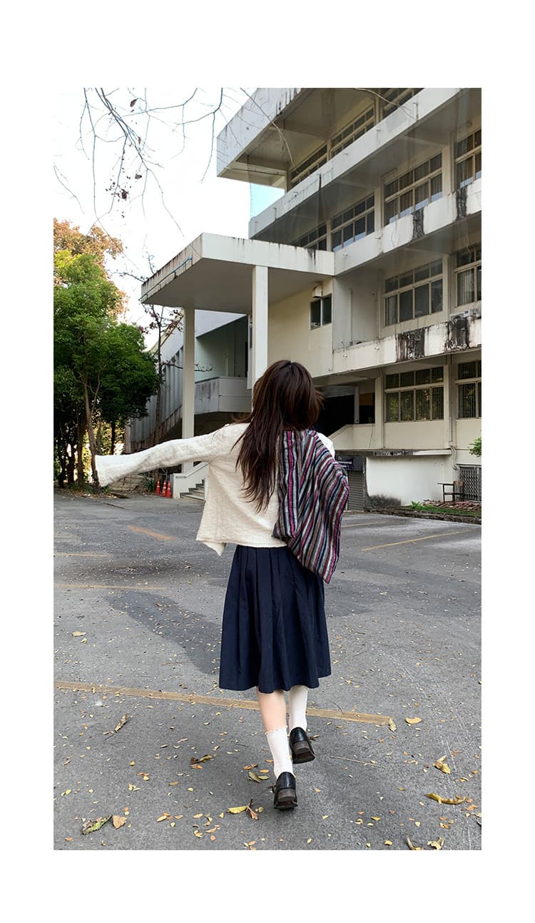 xxdeli 향기로운 향 ~ 중 배 한 부서 부드러운 바람 홀로우 아웃 니트 오픈 가디건 봄 가을 느긋한 바람 슬림해 보이는 재킷 상세 이미지 17