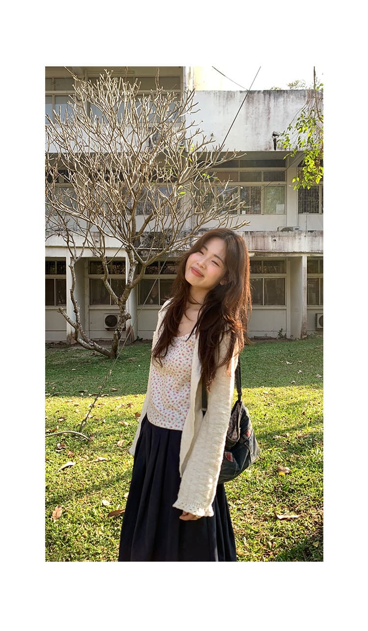 xxdeli 향기로운 향 ~ 중 배 한 부서 부드러운 바람 홀로우 아웃 니트 오픈 가디건 봄 가을 느긋한 바람 슬림해 보이는 재킷 상세 이미지 19