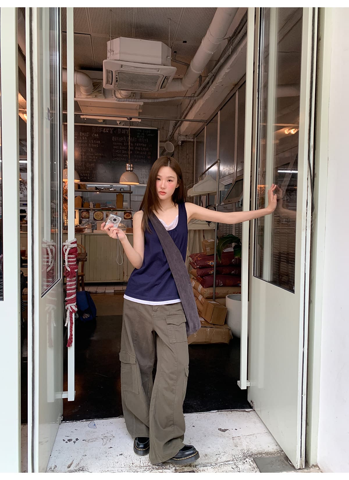 안녕하세요. 대포 페이크 레이어드 패치워크 조끼 여성 여름 새로운 한 부서 작은 루즈핏 디자인 센스 니트 스웨터 맨위 상세 이미지 13