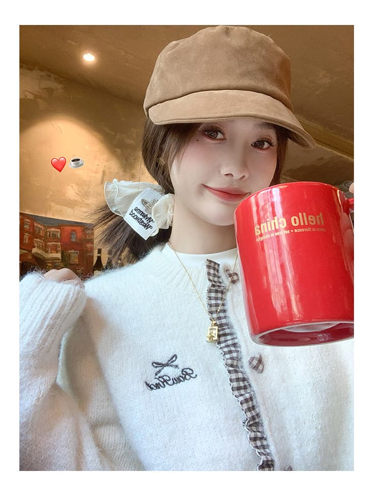 한 번 작은 짭짤한 한 부서 쇼트 스타일 스웨터 오픈 가디건 여성 가을 겨울철 작은 키 디자인 센스 느긋한 니트 재킷 맨위 상세 이미지 7