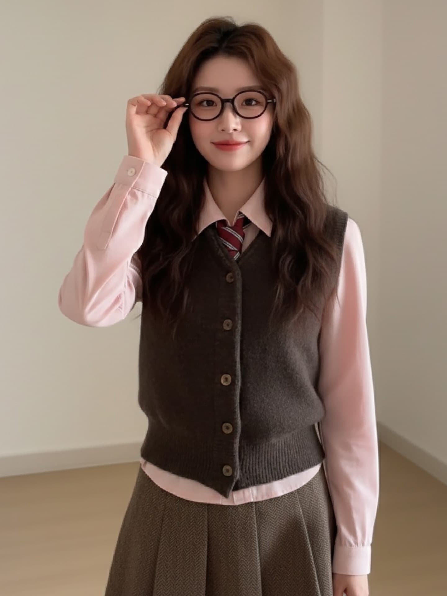 학원 스타일 다용도 정장 스웨터 베스트 오픈 가디건 여성 봄 가을 겨울 새로운 민소매 V넥 외출용 니트 조끼