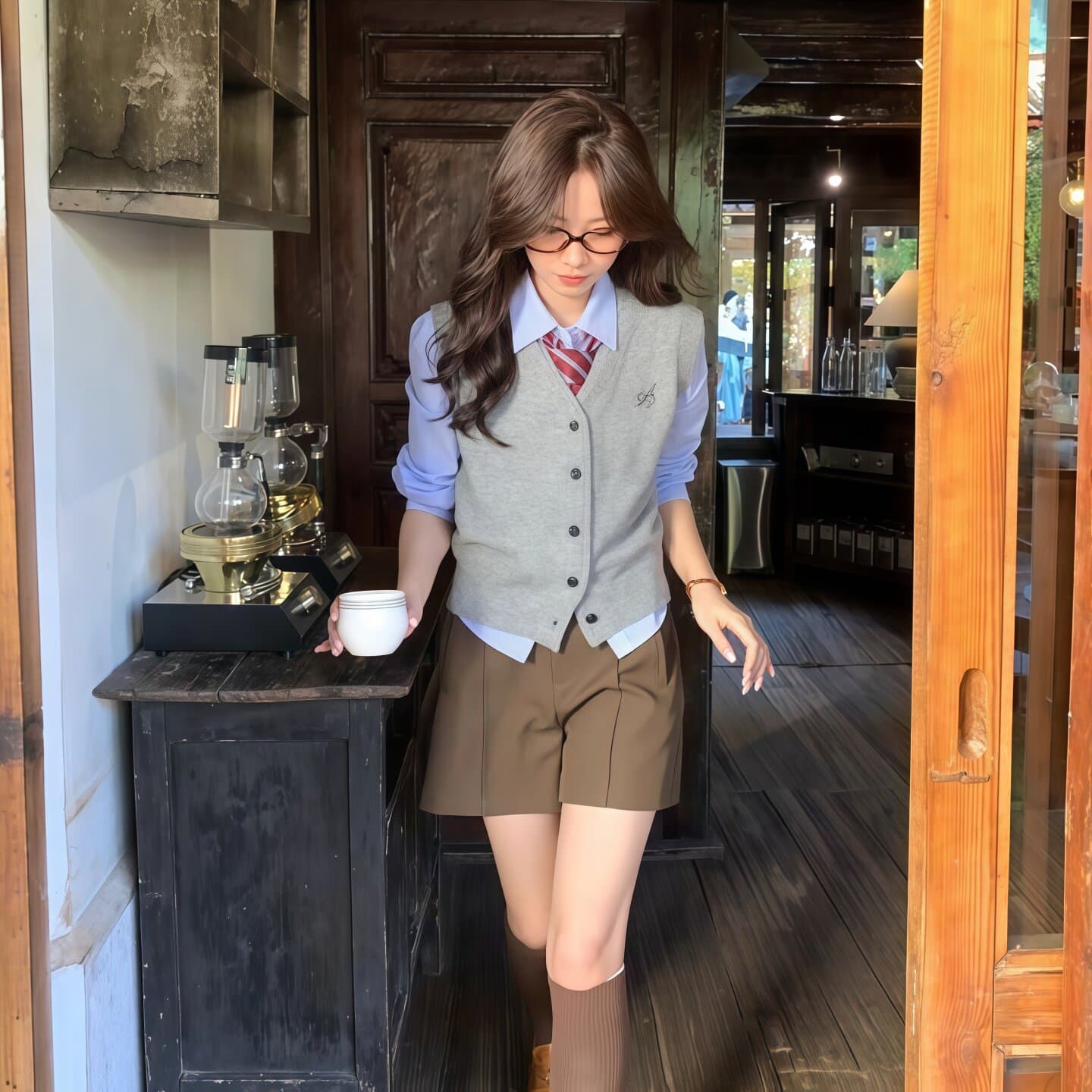 학원 스타일 다용도 정장 스웨터 베스트 오픈 가디건 여성 봄 가을 겨울 새로운 민소매 V넥 외출용 니트 조끼 상세 이미지 3