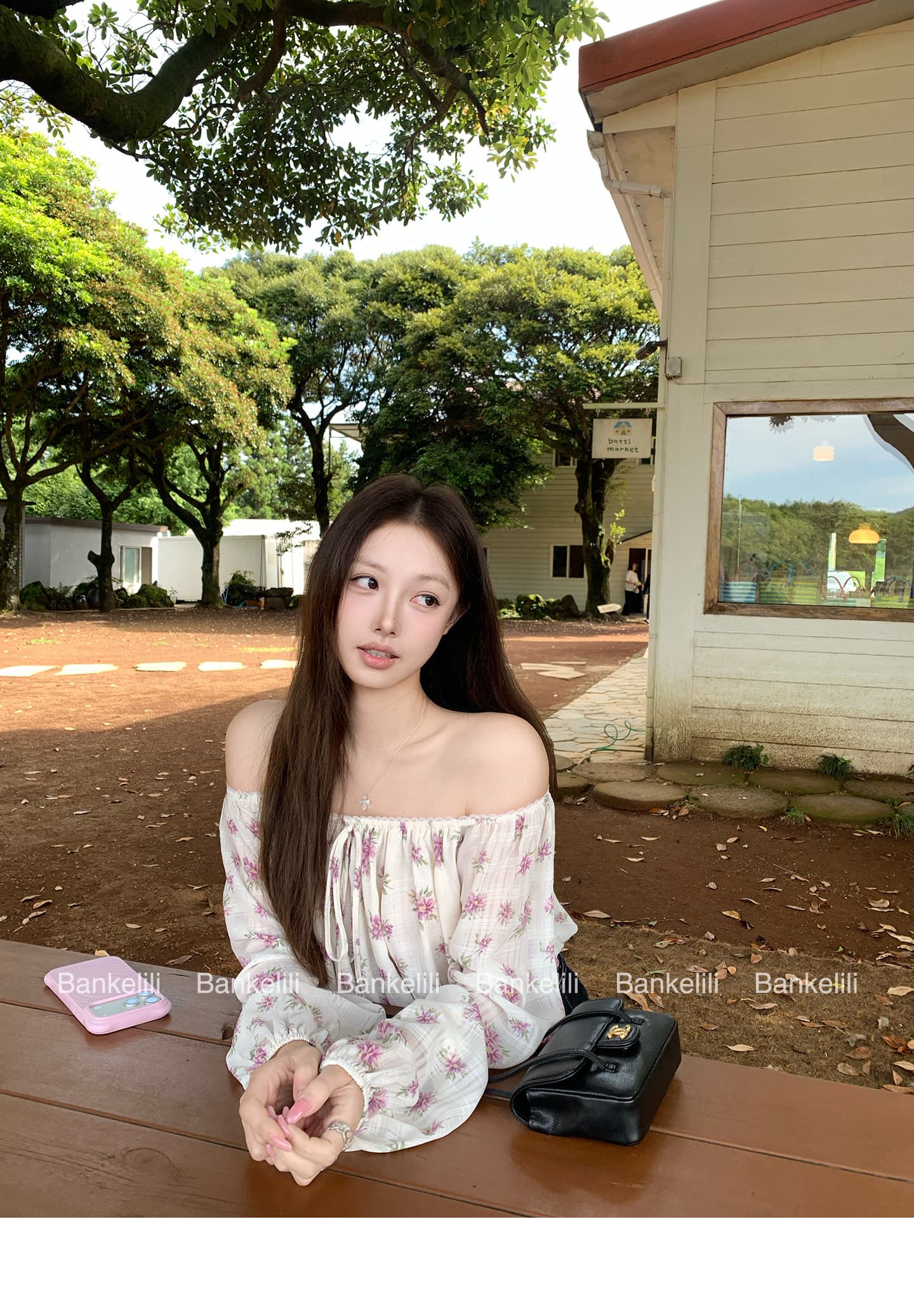 밤나무 코코아 bankelili rl 중년 꽃무늬 오프숄더 펌프 로프 꽃무늬 슬림해 보이는 연령 감소 여성 셔츠 여름 상세 이미지 9